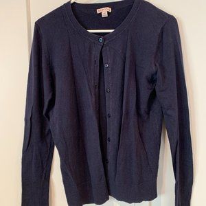 Merona Navy Blue Button Up Cardigan